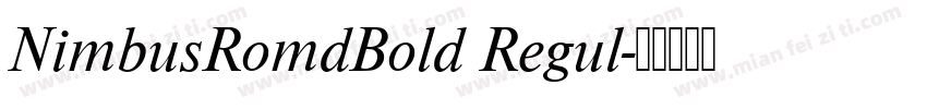 NimbusRomdBold Regul字体转换